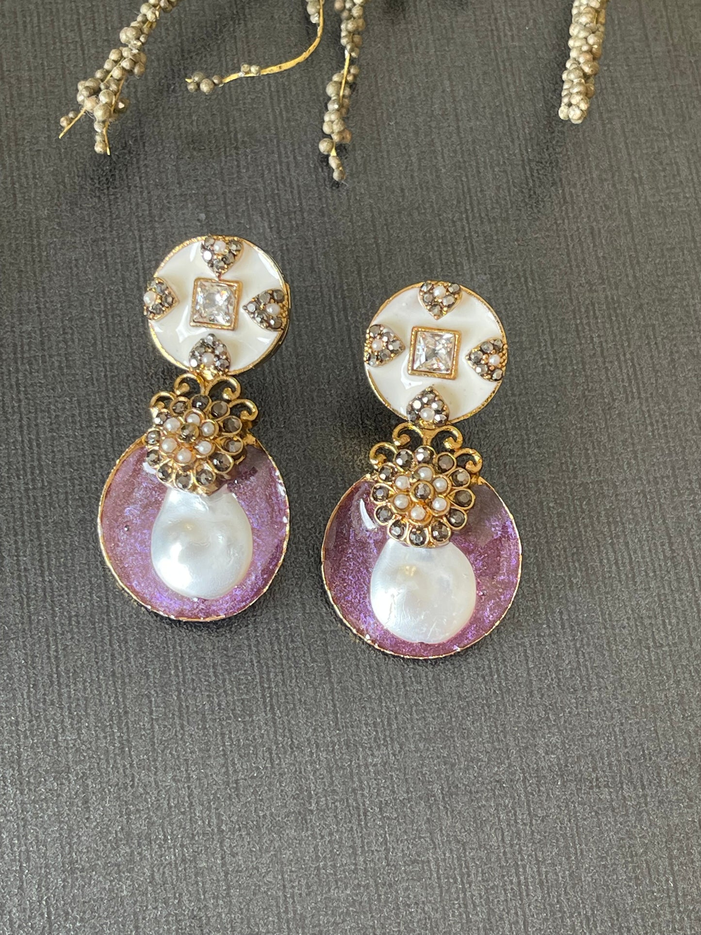 "Petite Mauve Earrings"