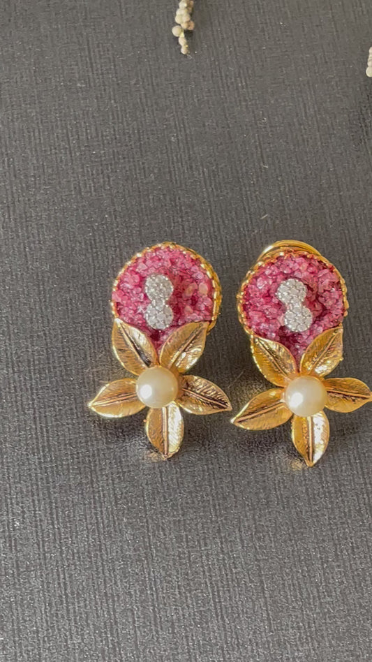 "Crimson Elegance Studs"